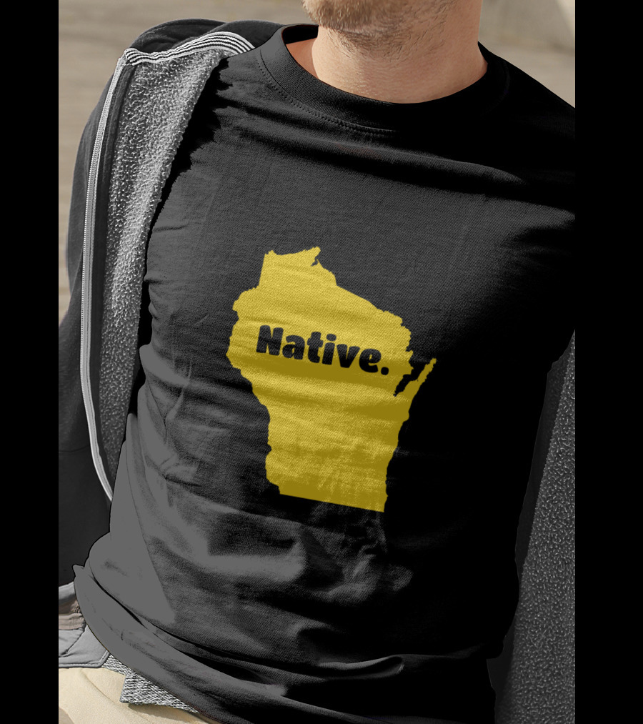Wisconsin Native Born In Wisconsin Map T-Shirt