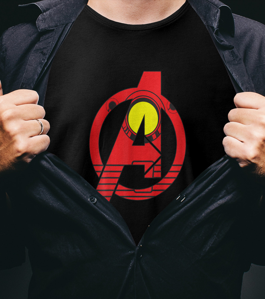 Avengers Icon With Iron Man Arc Reactor T-Shirt