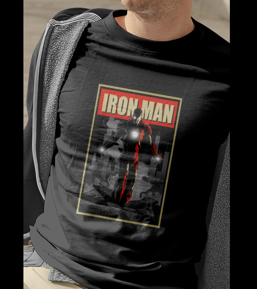 Marvel Iron Man Rise Towering Heroic Emergence T-Shirt