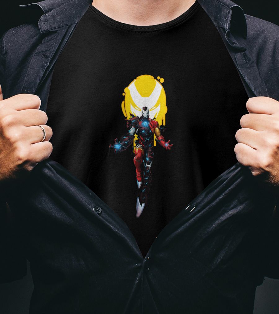 Spider Man Maximum Venom Iron Man Venomized Superhero Fusion T-Shirt