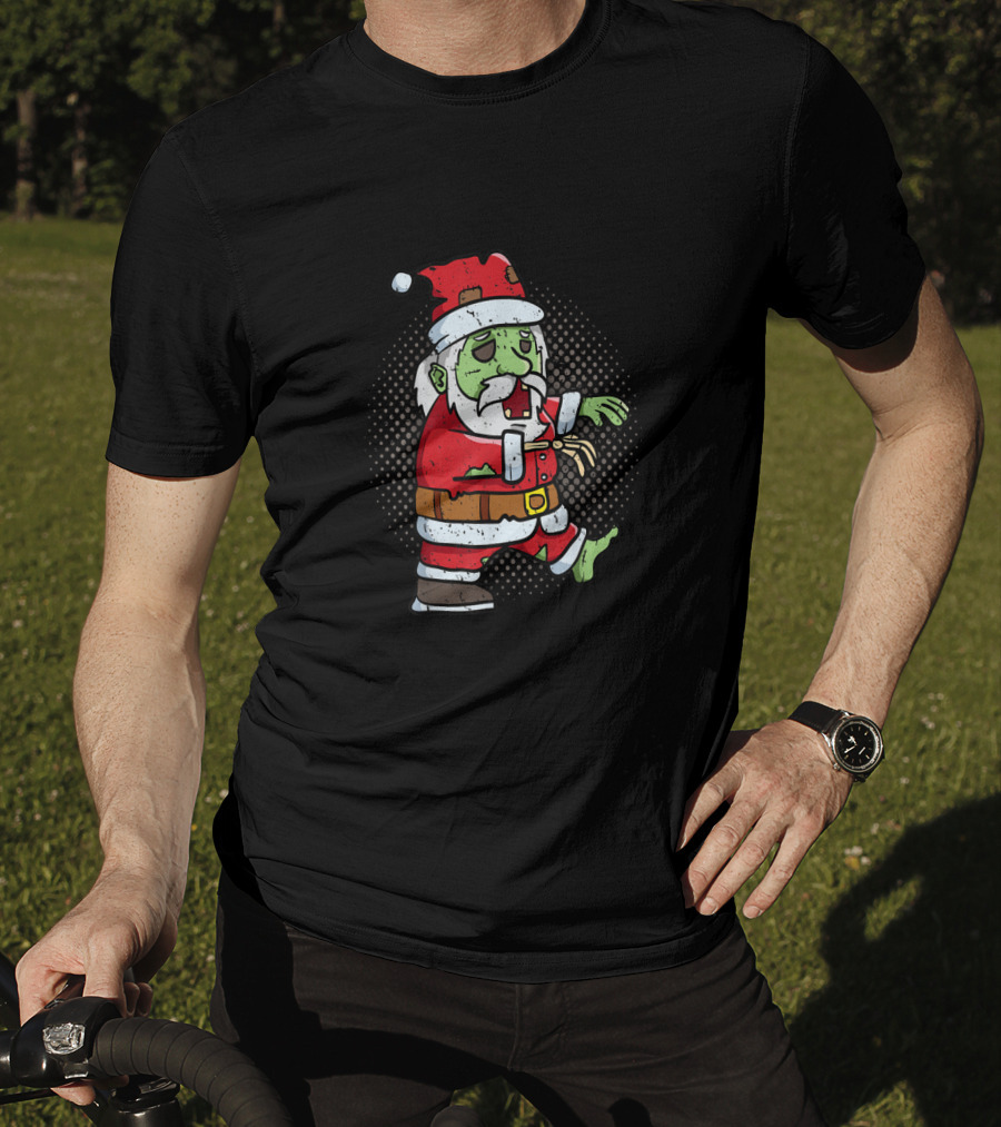 Santa Zombie Walking Dead Christmas Undead T-Shirt