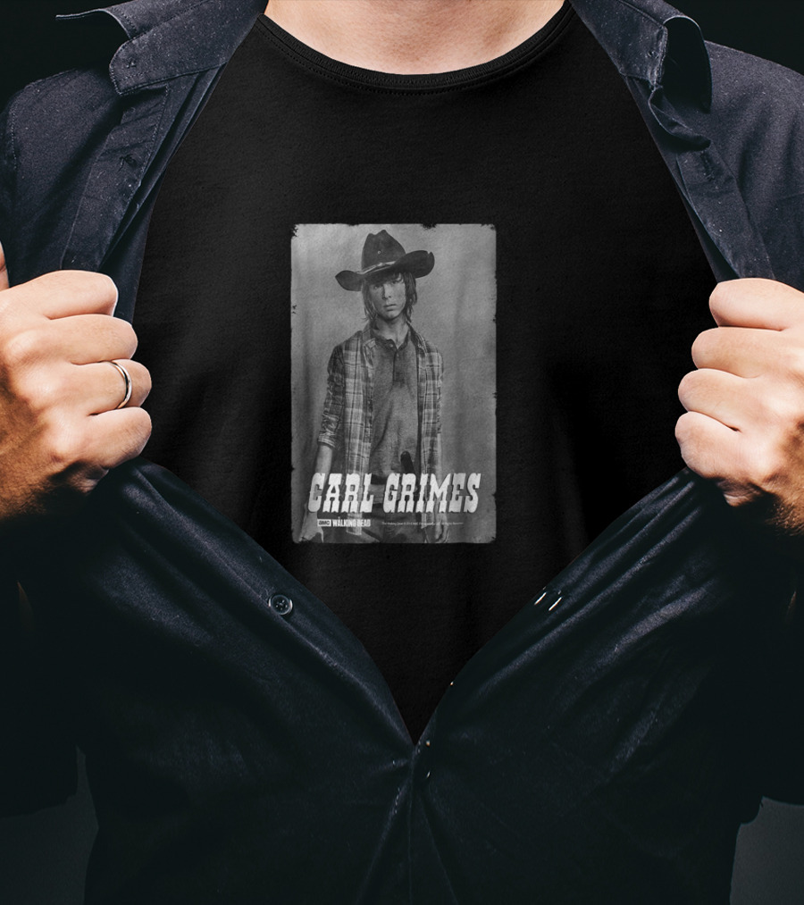 Carl Grimes The Walking Dead Vintage Silver Image T-Shirt