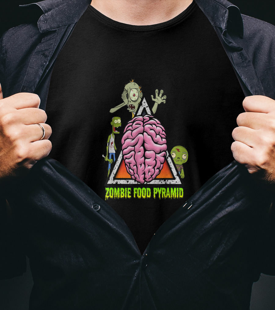 Zombie Food Pyramid Walking Dead Horror T-Shirt