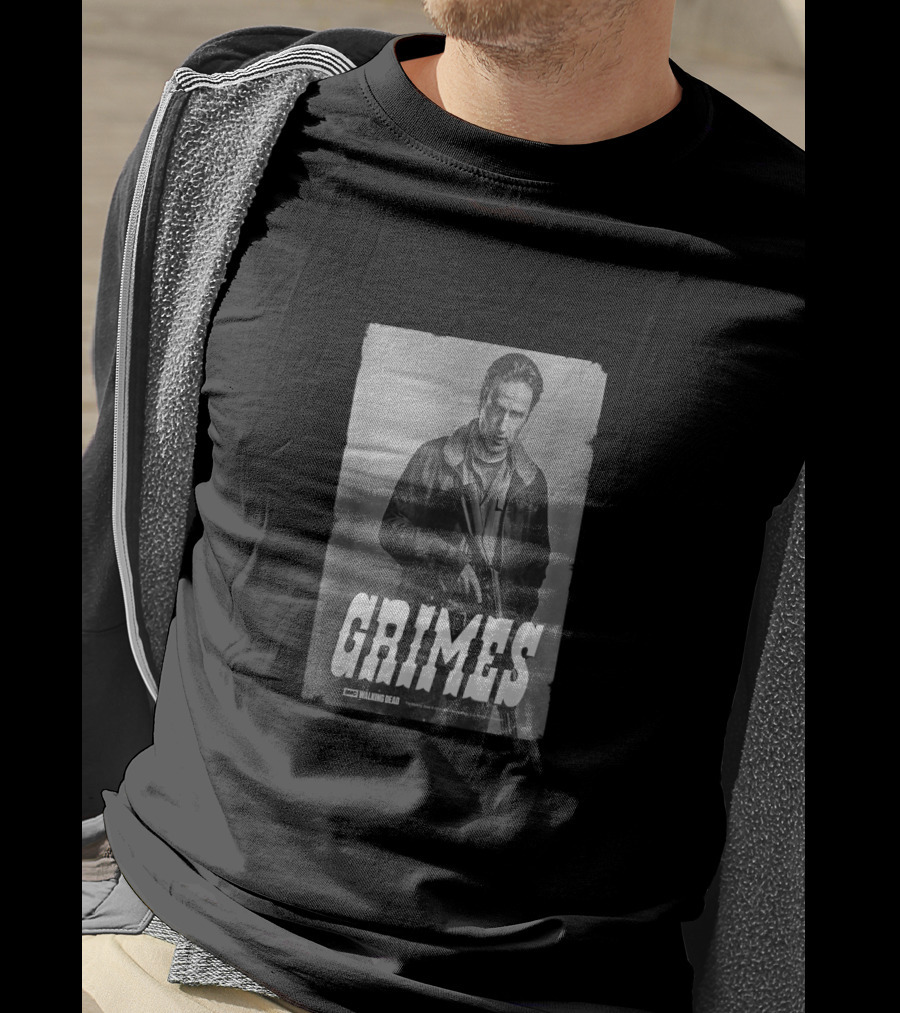 Grimes Walking Dead Rick Silver T-Shirt