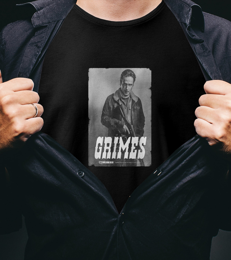 Grimes Walking Dead Rick Silver T-Shirt