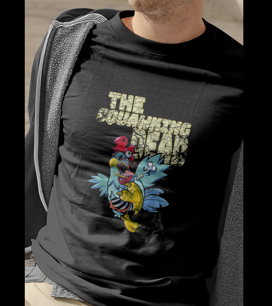 The Squawking Dead Walking Zombie Chicken T-Shirt