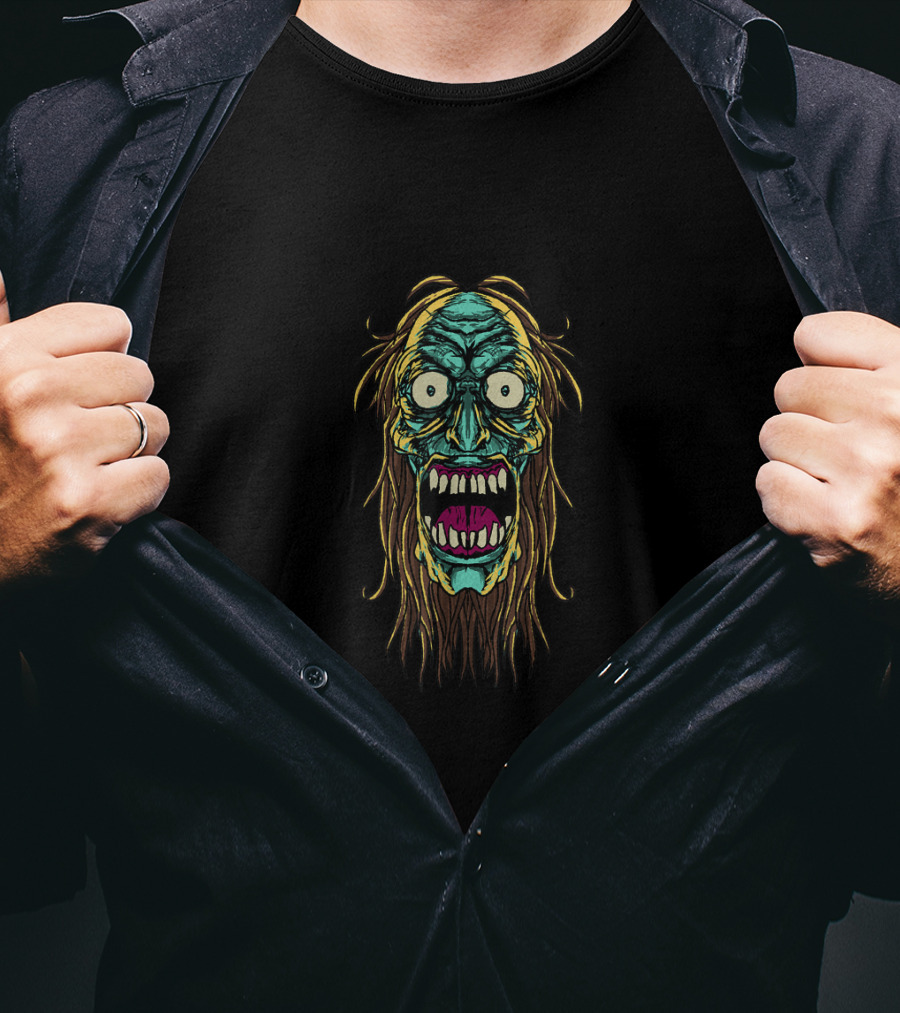 Zombie Undead Walking Living Face Horror T-Shirt
