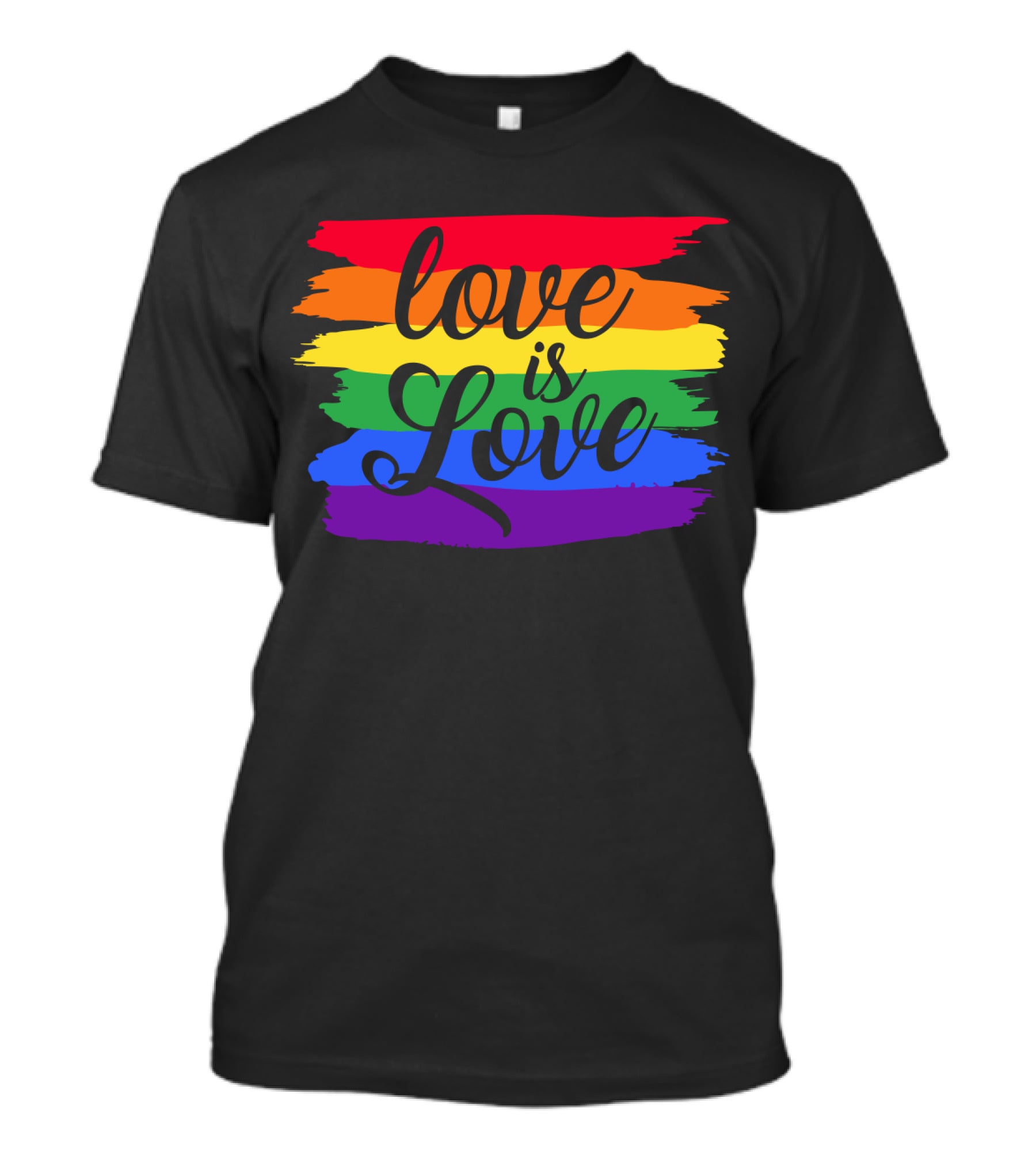 Love Is Love Rainbow Flag Colorful Pride T-Shirt