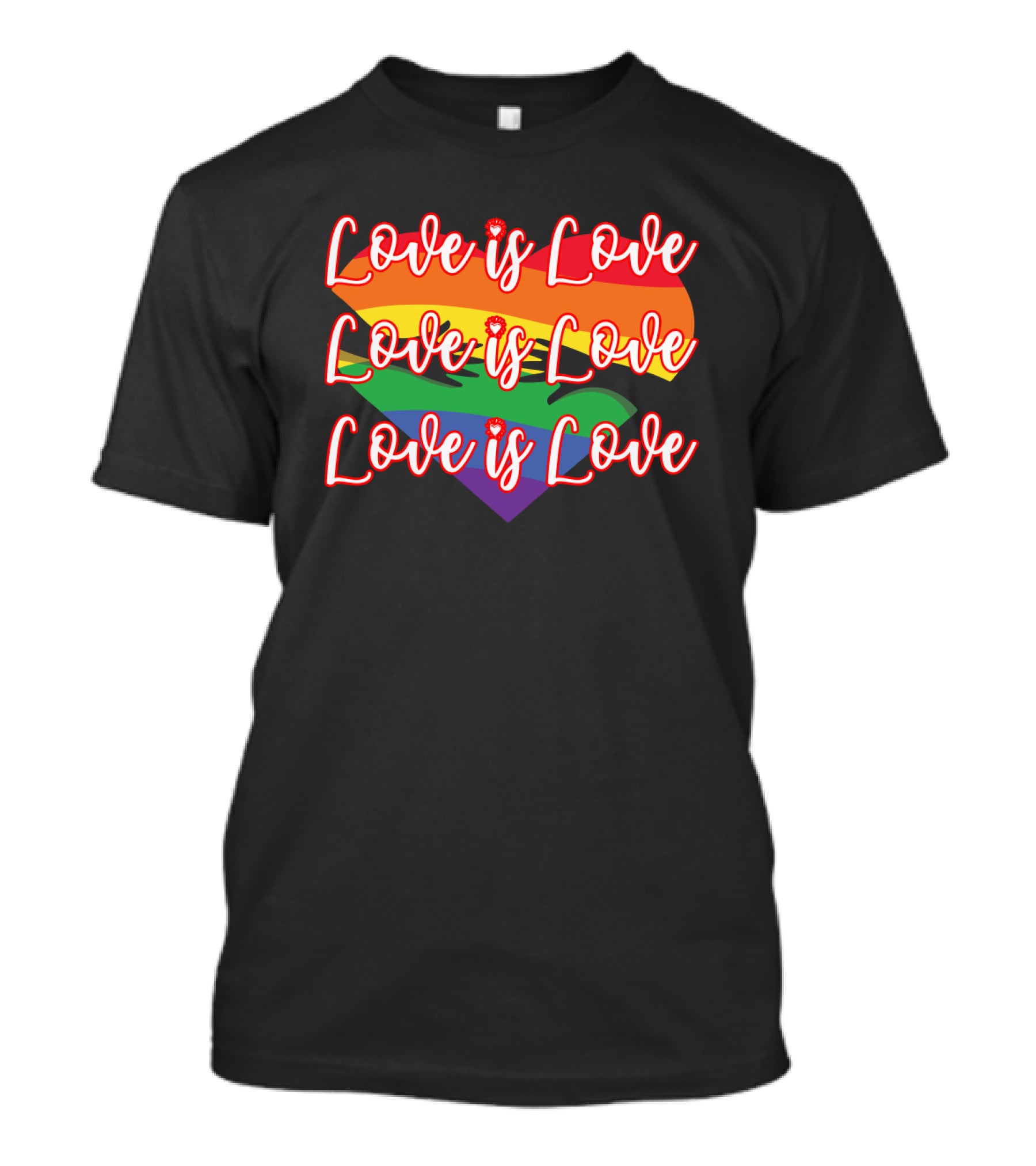 Love Is Love Rainbow Heart Pride T-Shirt