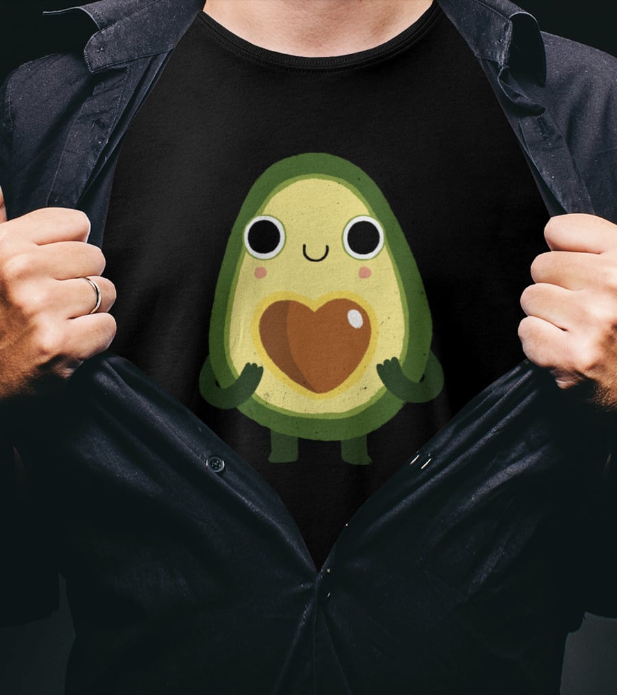 Avocado Luvocado Cute Heart-Filled Avocado Character T-Shirt