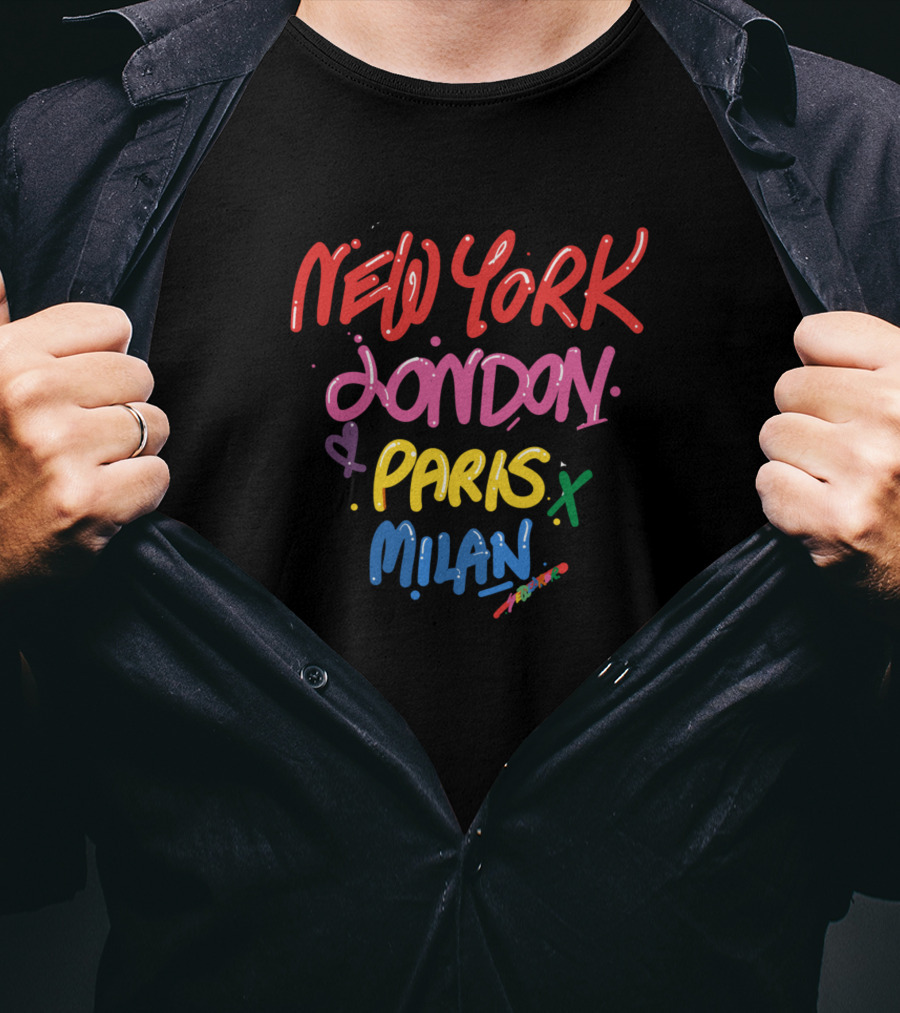 New York London Paris Milan City City Love T-Shirt