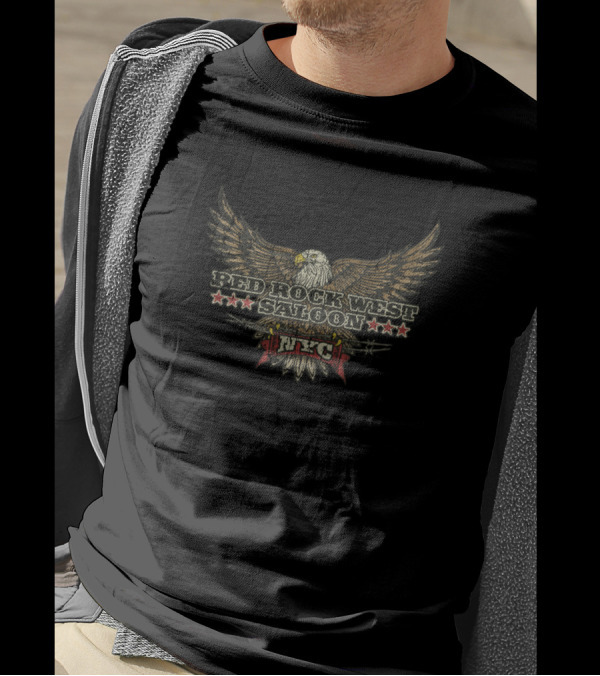Red Rock West Saloon NYC Eagle And Stars T-Shirt
