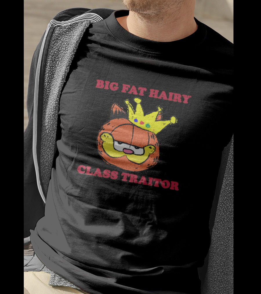 Garfield Big Fat Hairy Class Traitor Crown Cartoon T-Shirt