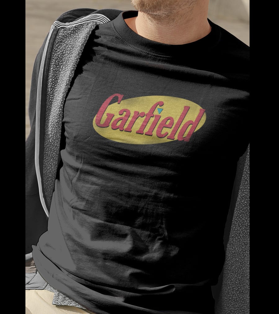 Garfield Meets Seinfeld Logo Crossover T-Shirt