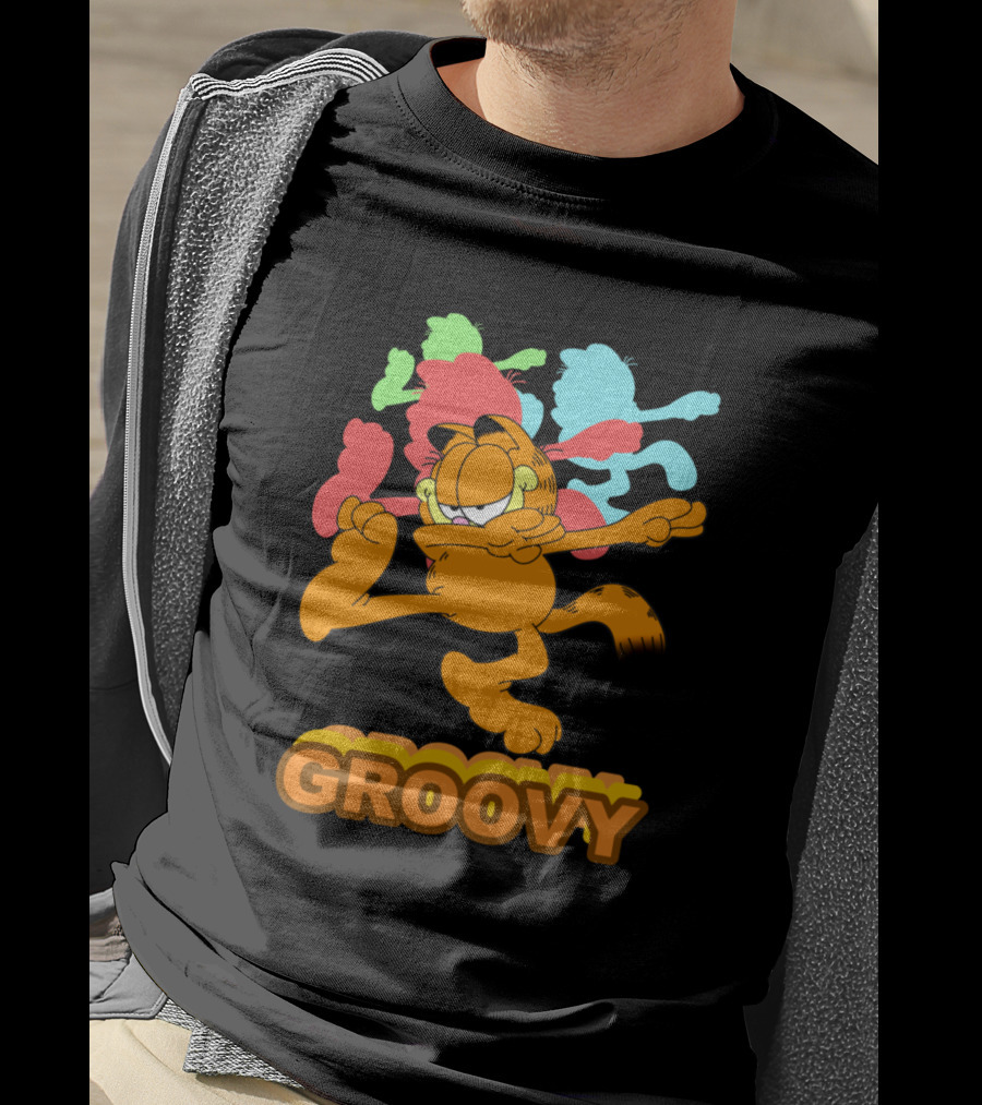 Garfield Groovy Vibe Retro Colors T-Shirt