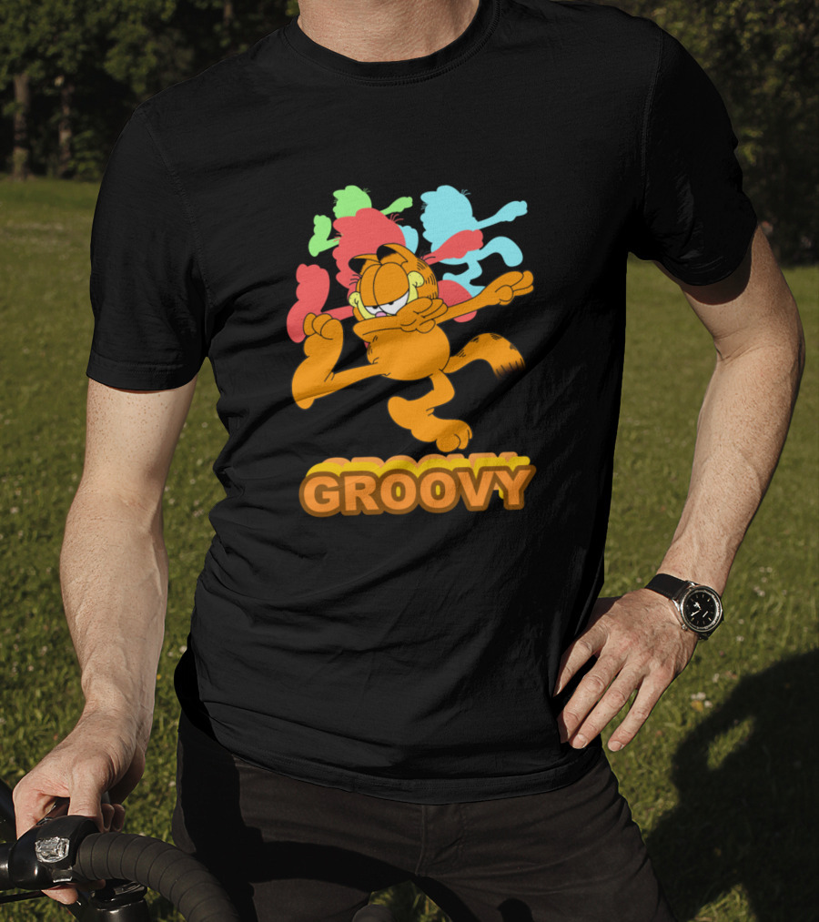 Garfield Groovy Vibe Retro Colors T-Shirt