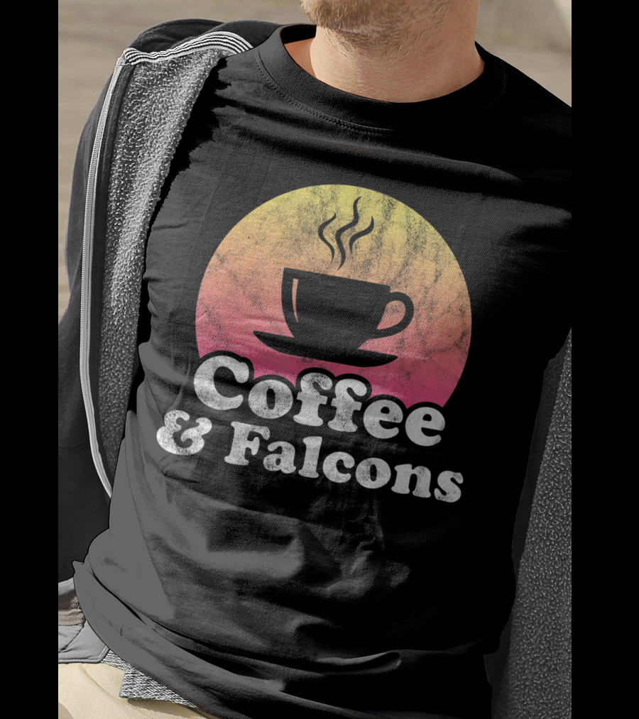 Coffee And Falcons Falcon Retro Style Cup T-Shirt