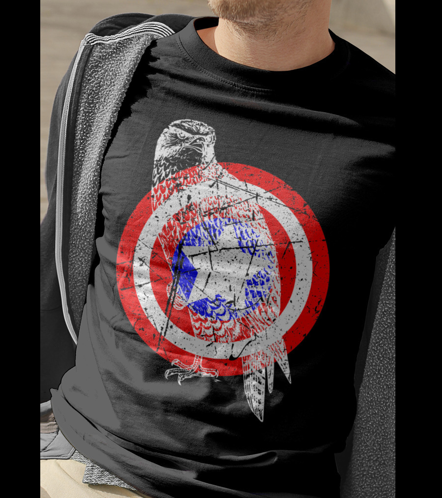 Falcon Shield Star Emblem America T-Shirt