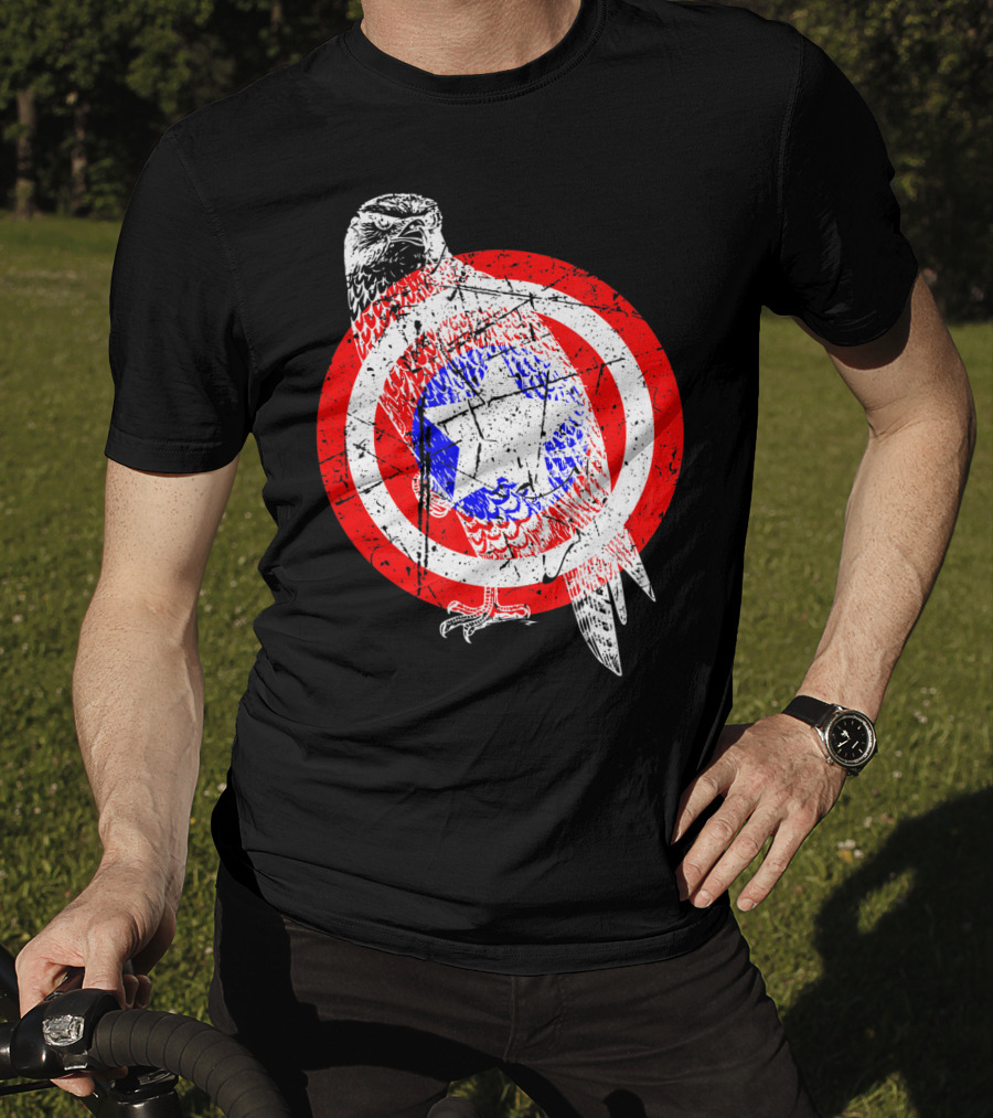 Falcon Shield Star Emblem America T-Shirt