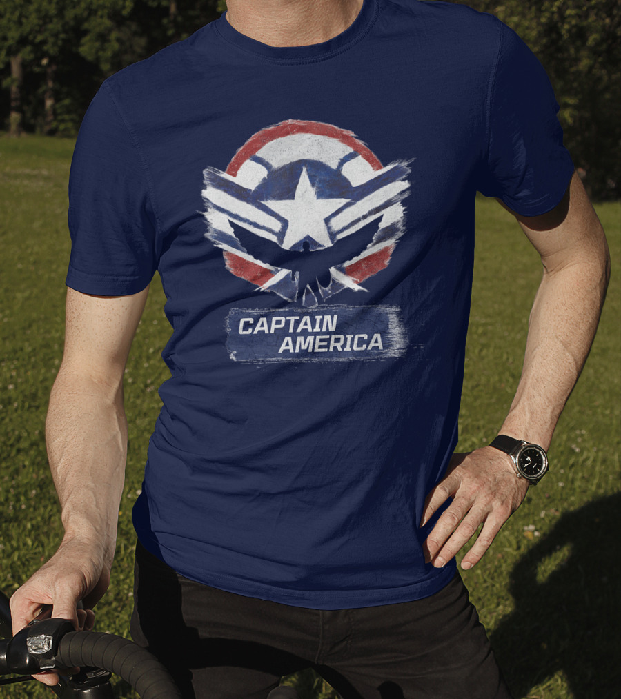 Marvel The Falcon The Winter Soldier Captain America Shield Chalk T-Shirt