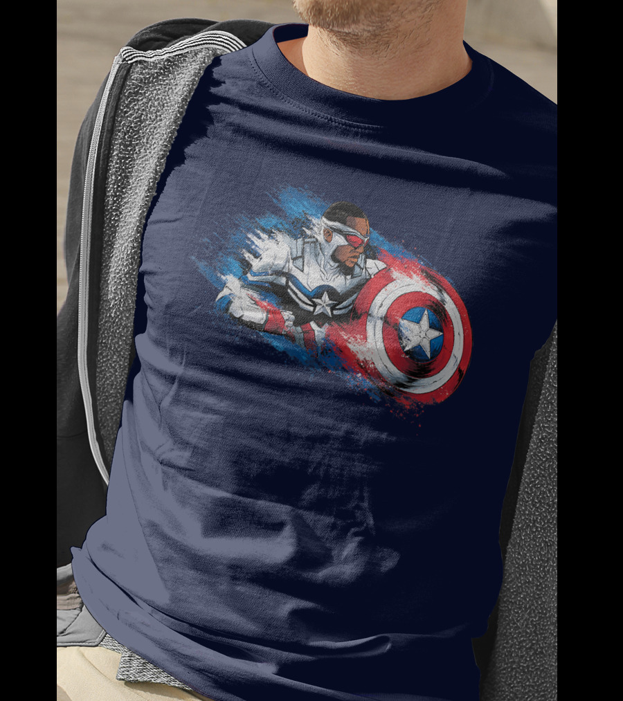 Marvel The Falcon Winter Soldier Captain America Shield Action T-Shirt