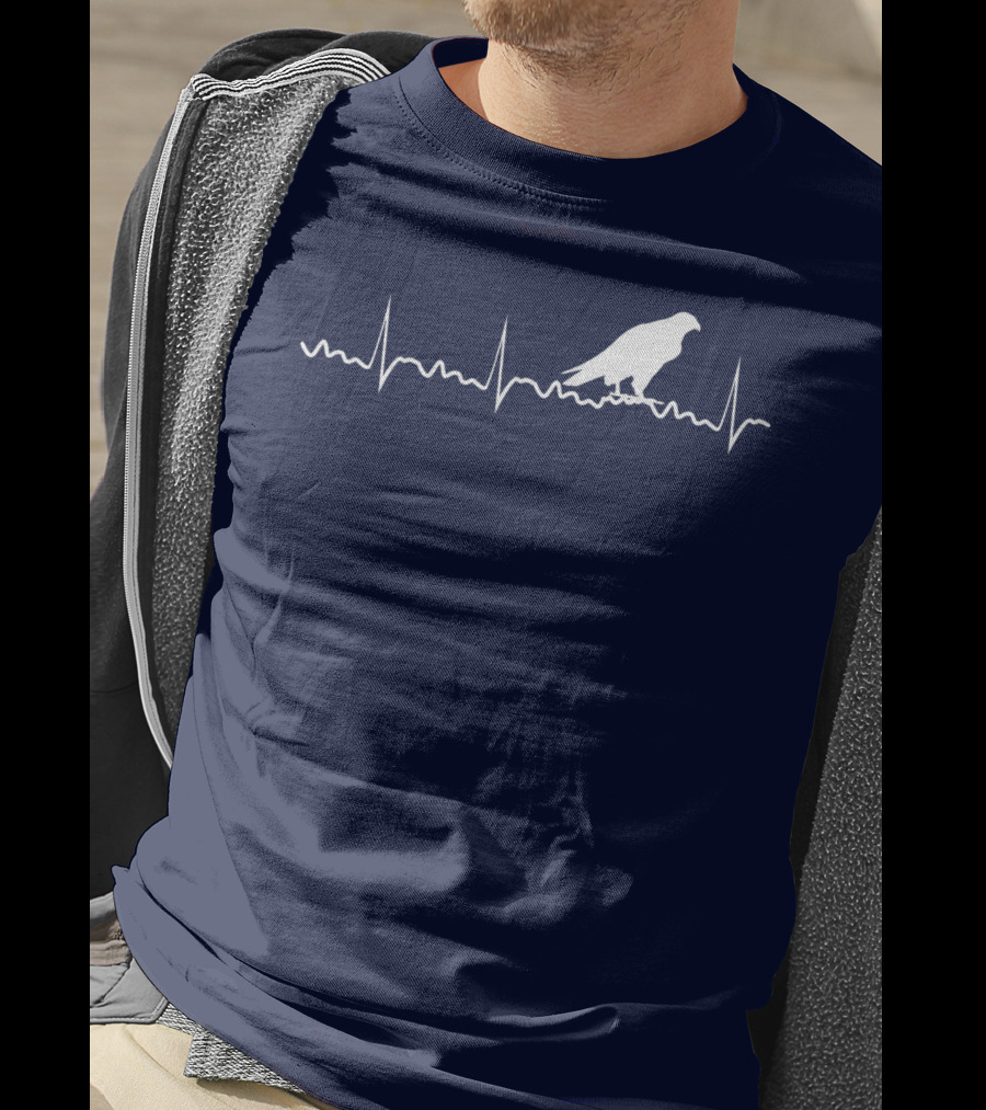 Peregrine Falcon Bird Heartbeat Pulse Animal T-Shirt