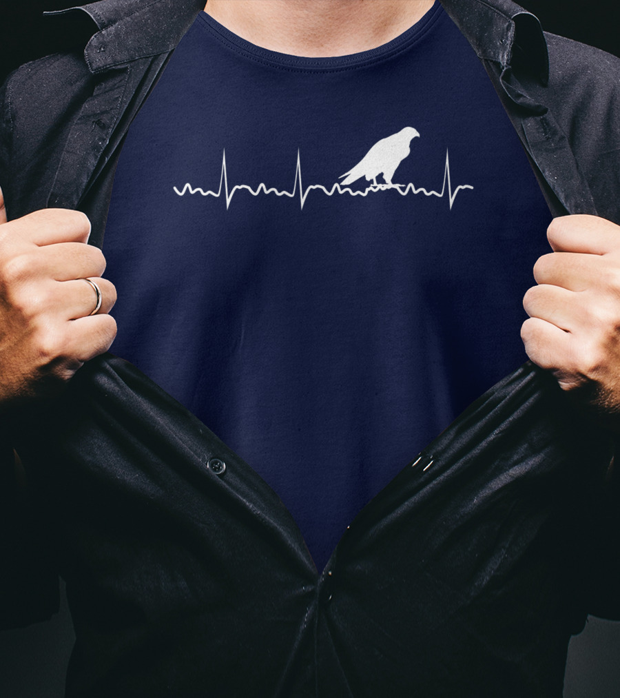 Peregrine Falcon Bird Heartbeat Pulse Animal T-Shirt