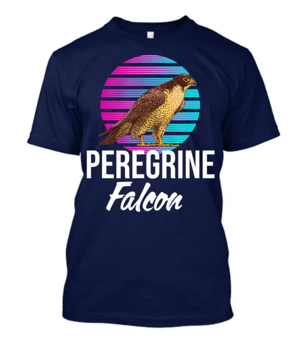 Peregrine Falcon Bird Retro Stripes Falcon Animal T-Shirt