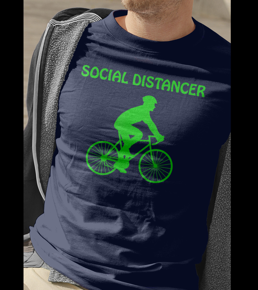 Social Distancer Bike Riding Cycling T-Shirt
