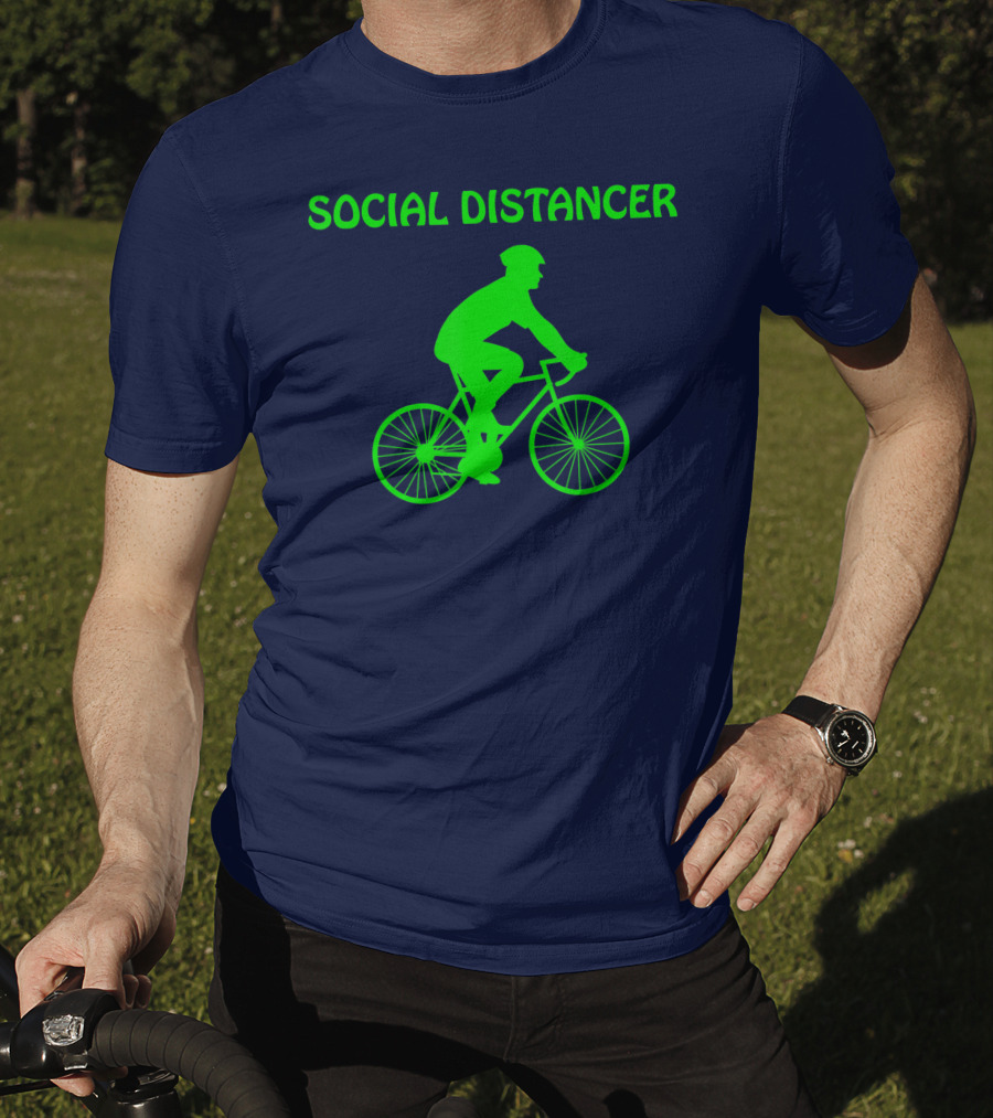 Social Distancer Bike Riding Cycling T-Shirt