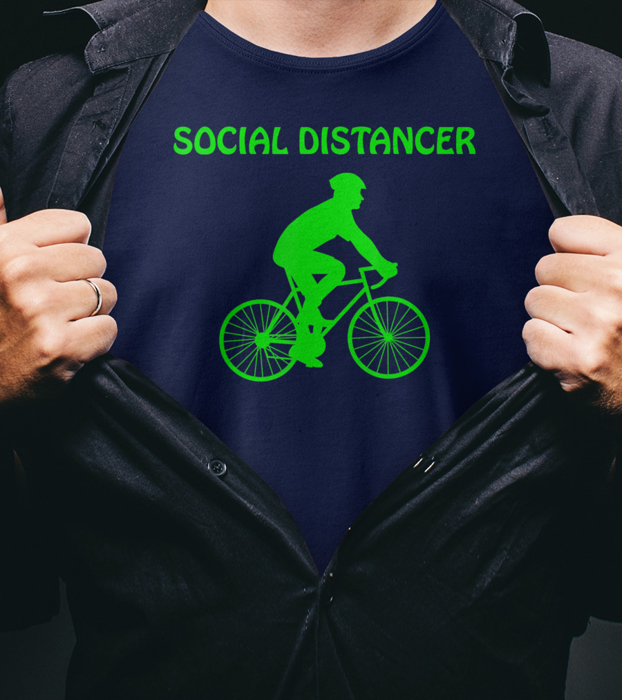 Social Distancer Bike Riding Cycling T-Shirt