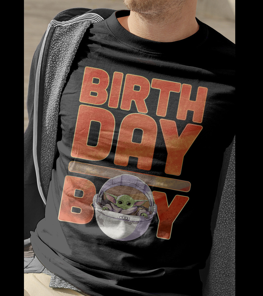 Star Wars Grogu Mandalorian Baby Yoda Birthday Boy T-Shirt