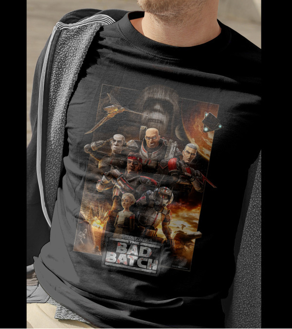 Star Wars The Bad Batch Series Cast Space Adventure T-Shirt