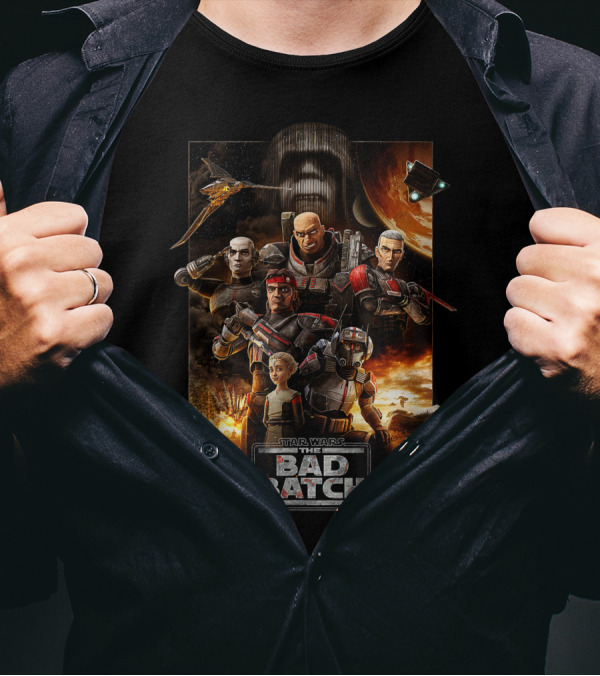 Star Wars The Bad Batch Series Cast Space Adventure T-Shirt