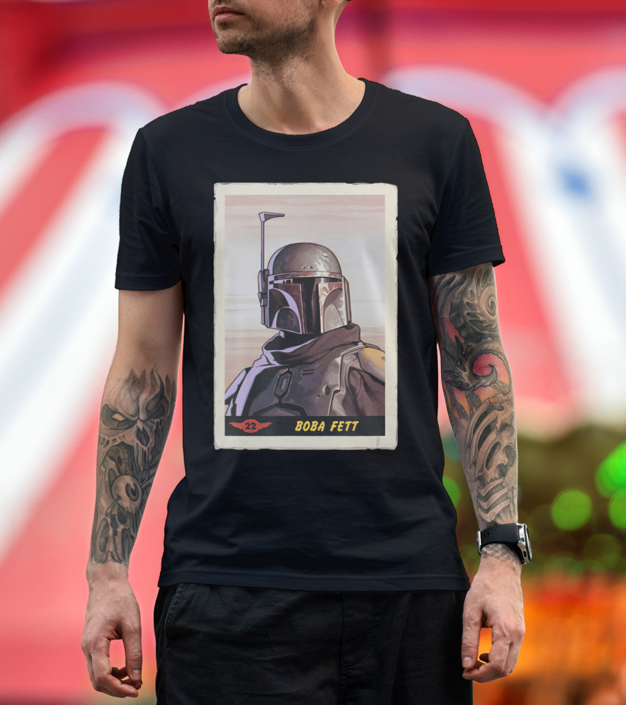 Boba Fett Star Wars Mandalorian Trading Card #22 T-Shirt