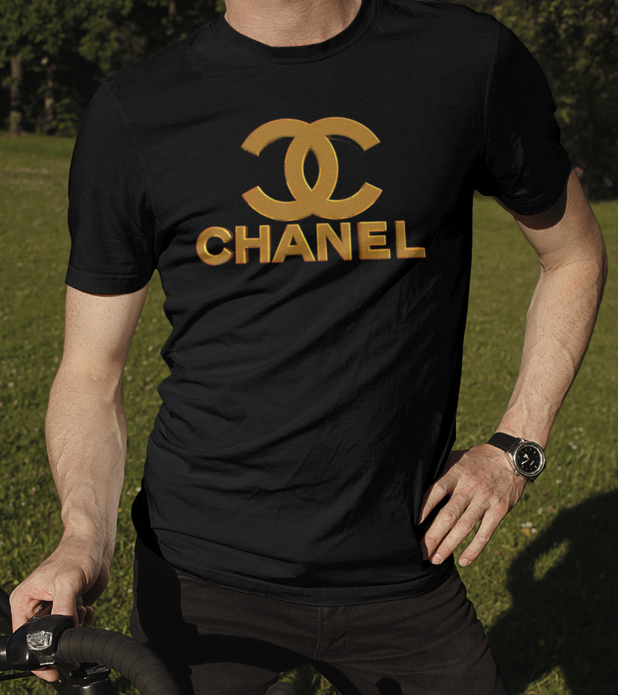 CHA.NEL Fashions Iconic Style Double C Gold T-Shirt