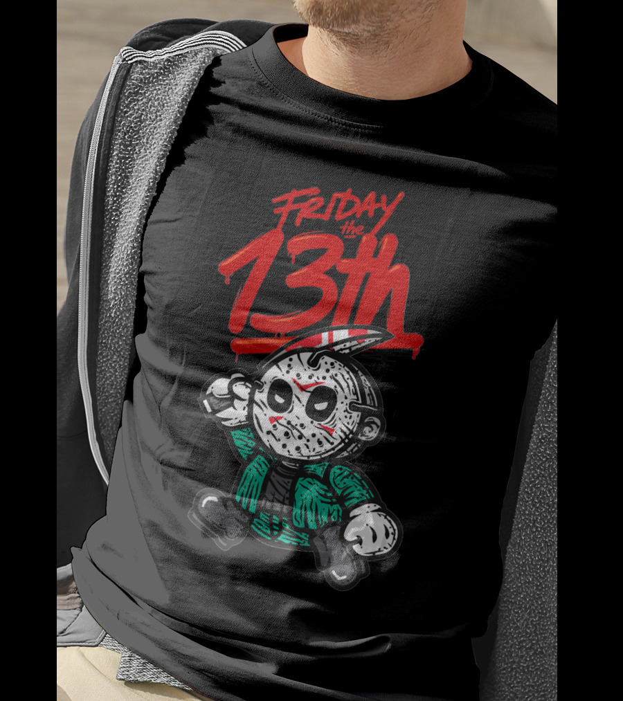 Friday The 13th Cute Baby Horror Characters Playing Horror T-Shirt