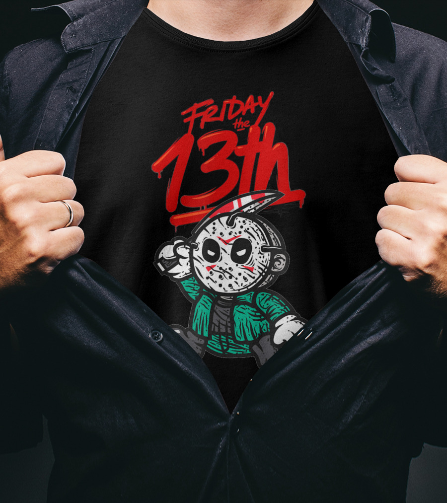 Friday The 13th Cute Baby Horror Characters Playing Horror T-Shirt