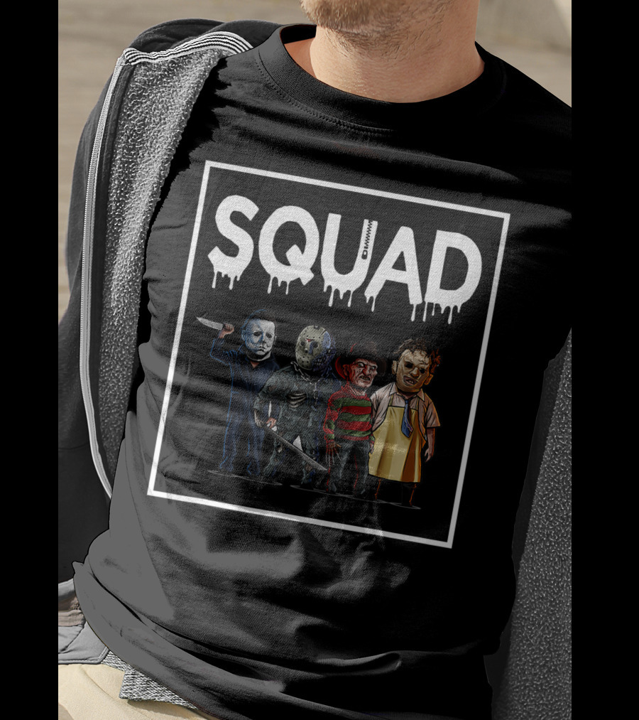 SQUAD Funny Halloween Costume Squad Horror T-Shirt