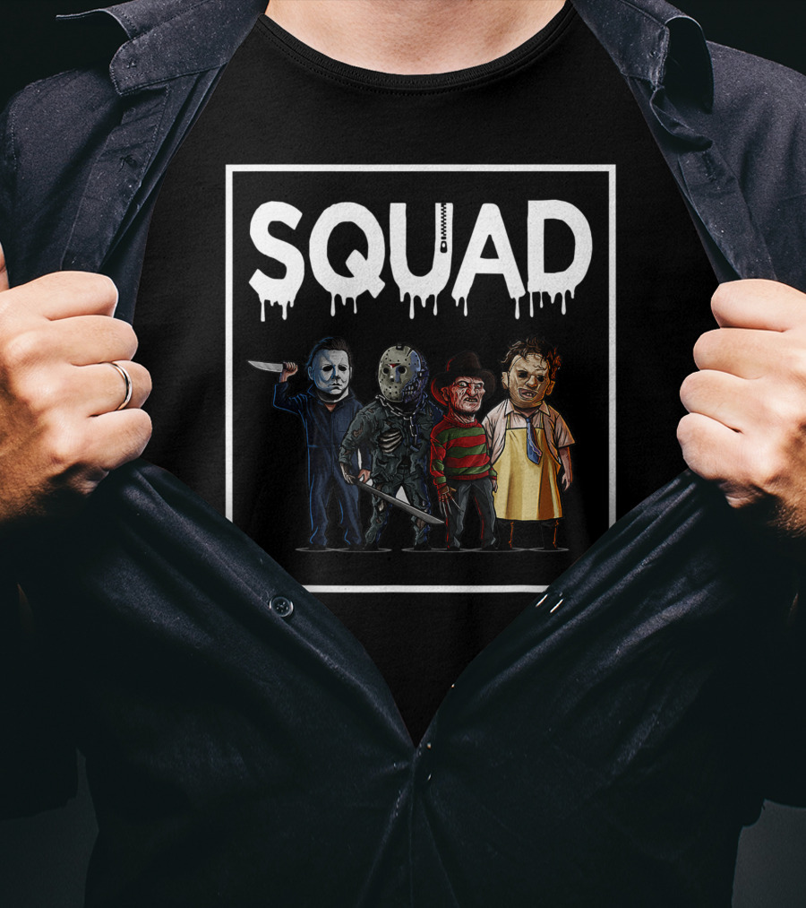 SQUAD Funny Halloween Costume Squad Horror T-Shirt