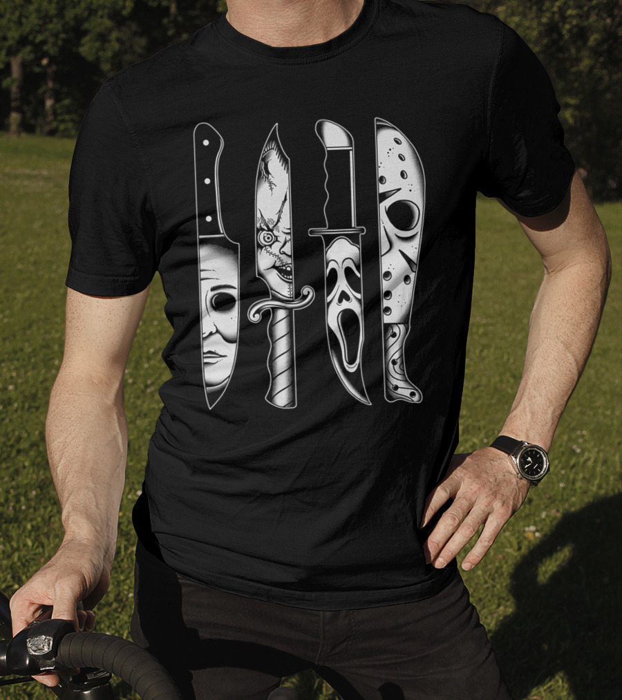Horror Movie Knives Machete Friday Scary Icons T-Shirt