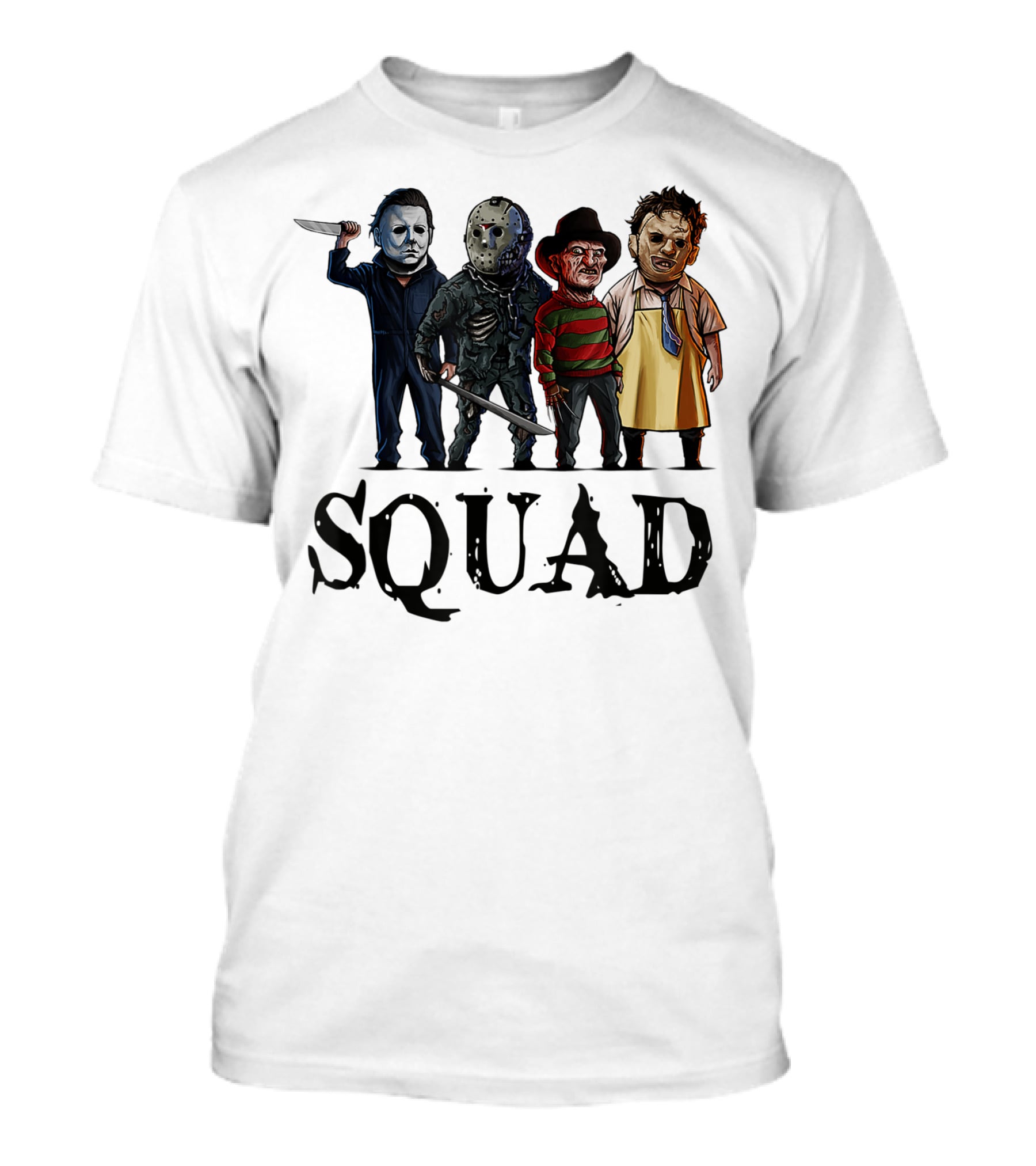 Halloween Horror Movies Fan Lover Squad Iconic Characters T-Shirt