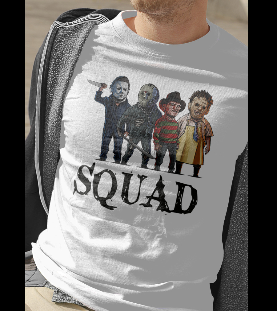 Halloween Horror Movies Fan Lover Squad Iconic Characters T-Shirt