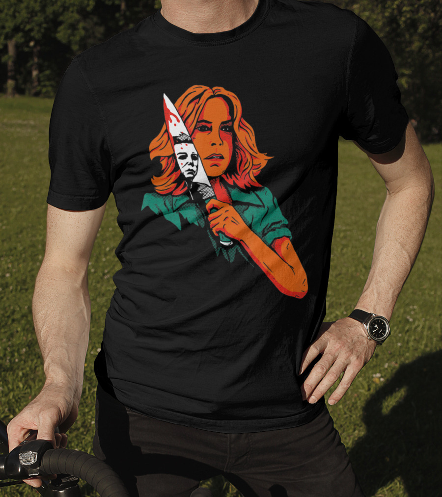 Halloween Horror Movie Girl Killer Mask 13th Knife T-Shirt