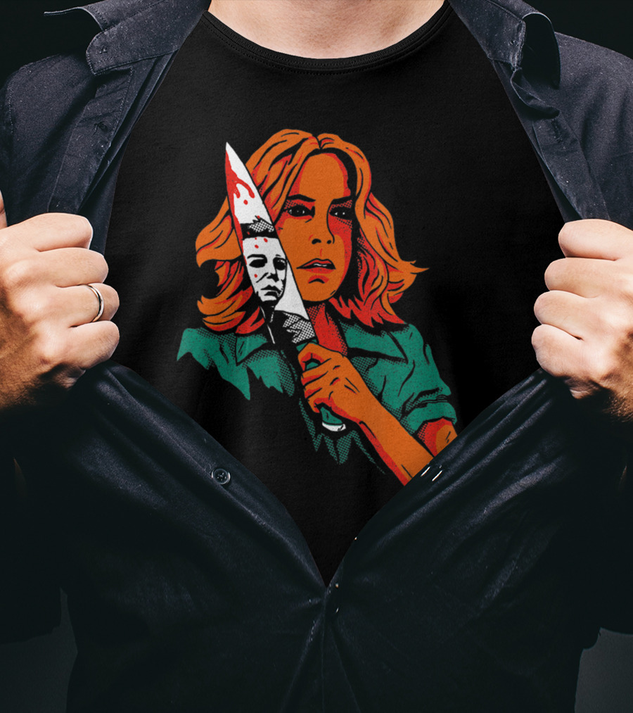 Halloween Horror Movie Girl Killer Mask 13th Knife T-Shirt