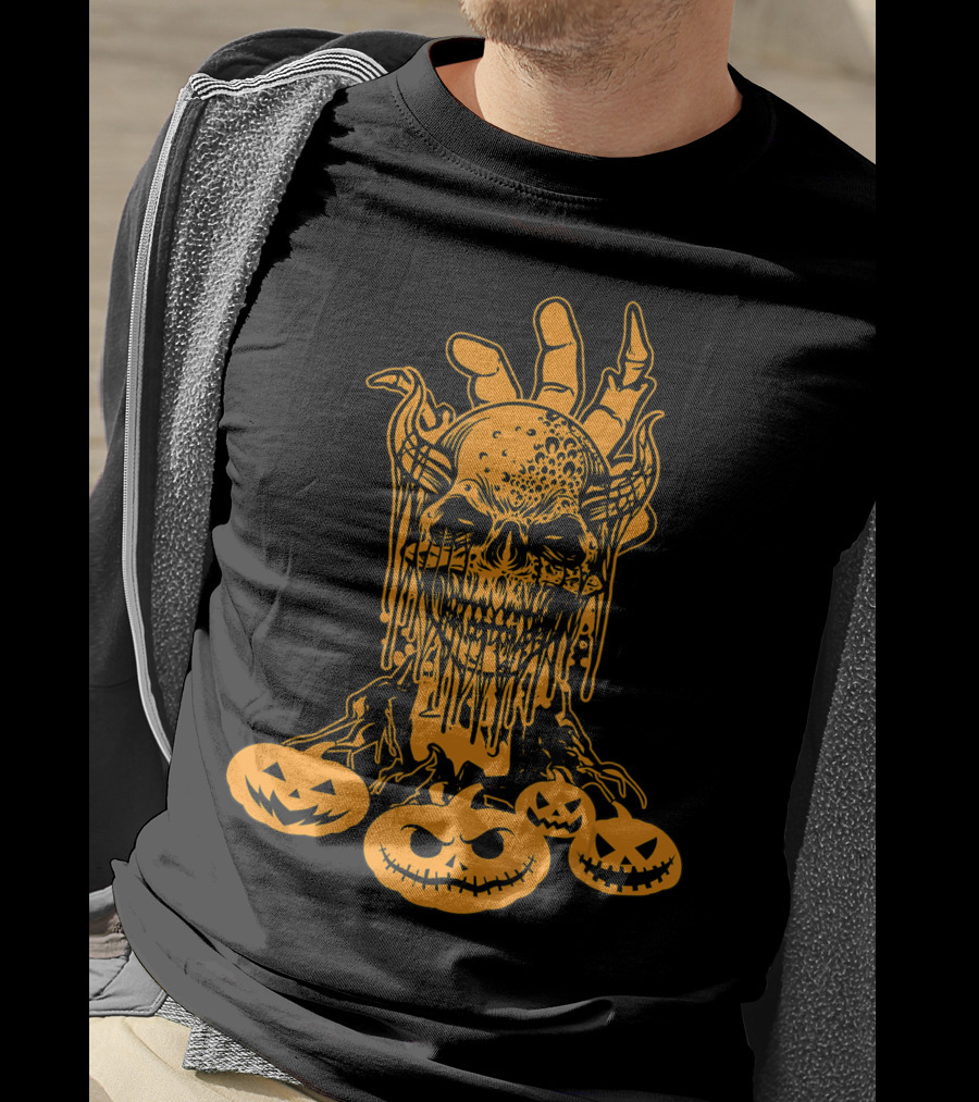 Happy Halloween Skull Horror Spooky Humorous Pumpkin Collection T-Shirt