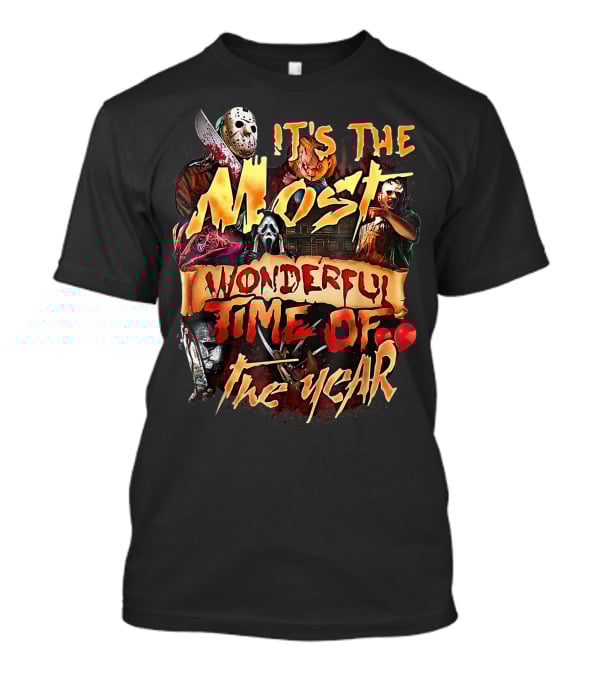 It's The Most Wonderful Time Of The Year Horror Icons Collage T-Shirt