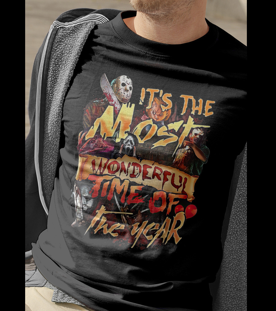 It's The Most Wonderful Time Of The Year Horror Icons Collage T-Shirt