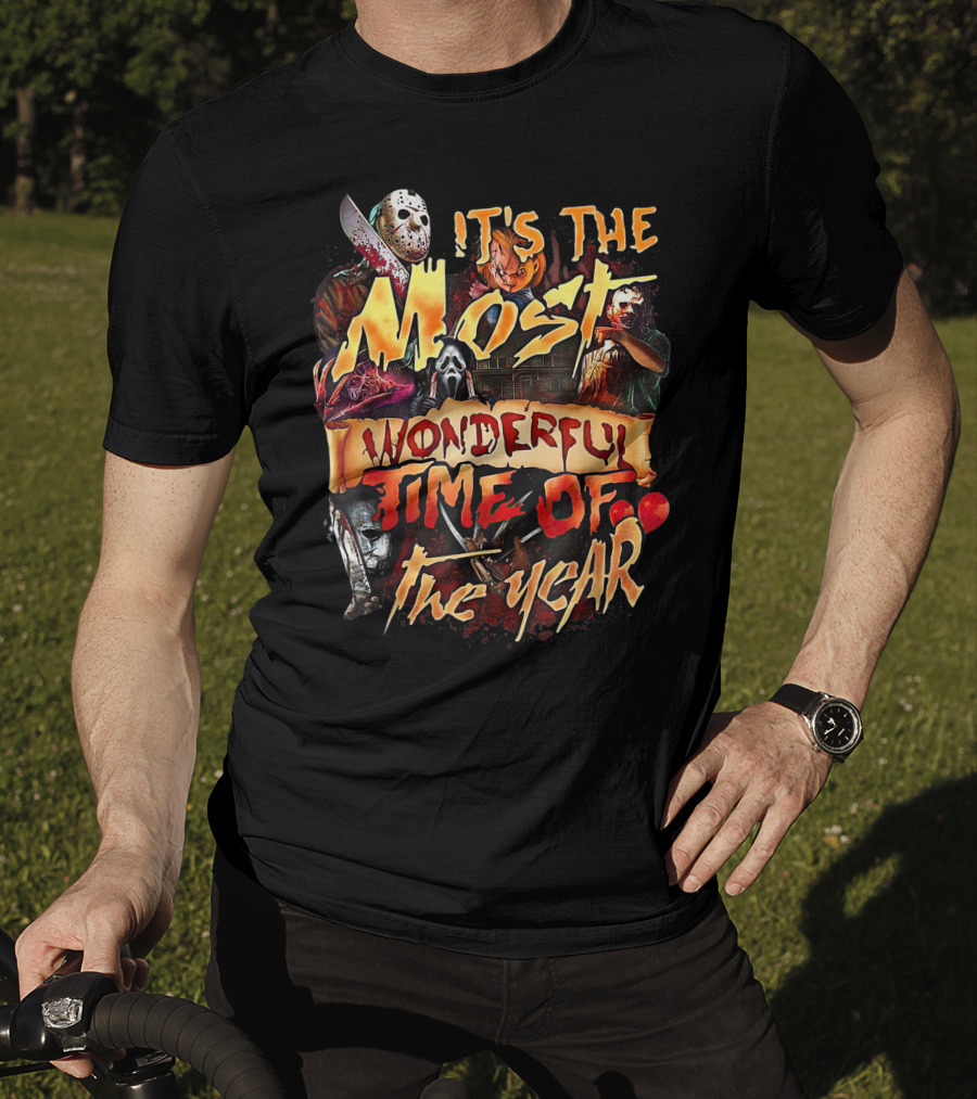 It's The Most Wonderful Time Of The Year Horror Icons Collage T-Shirt