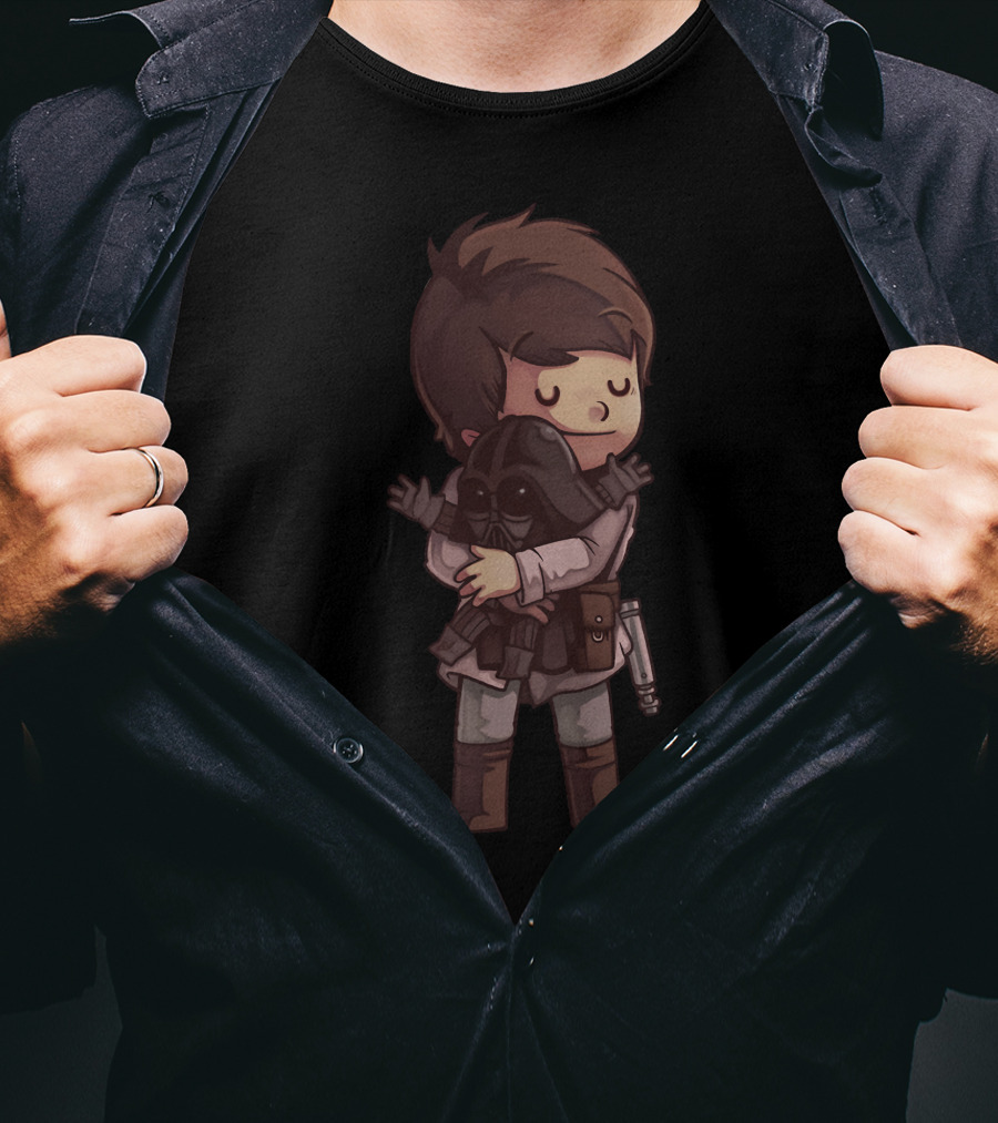 Luke Darth Vader Need Love Hugging Scene T-Shirt